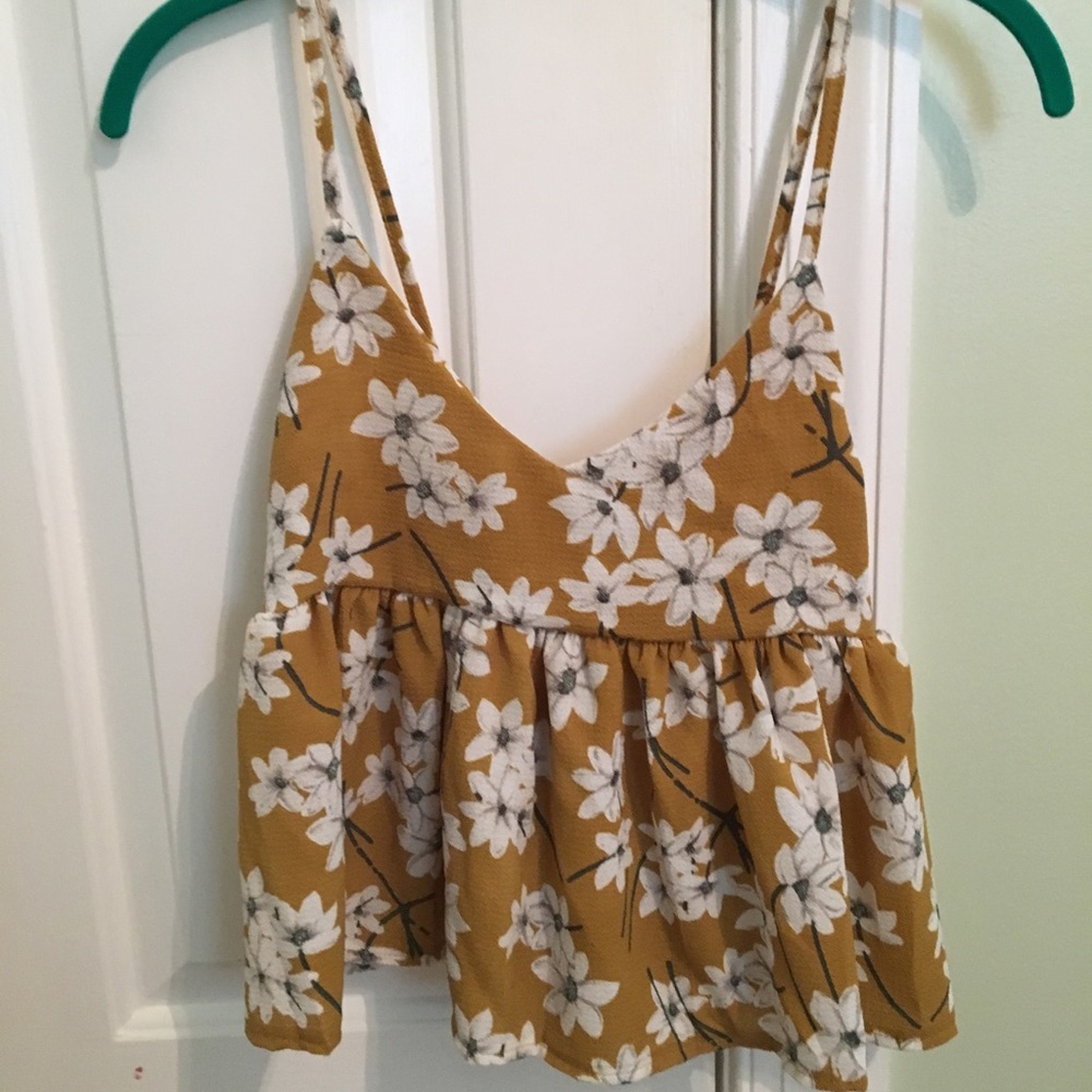 Yellow Floral Croptop